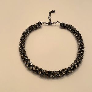 BCBG Black Rhinestone Choker necklace. NWOT